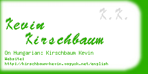 kevin kirschbaum business card